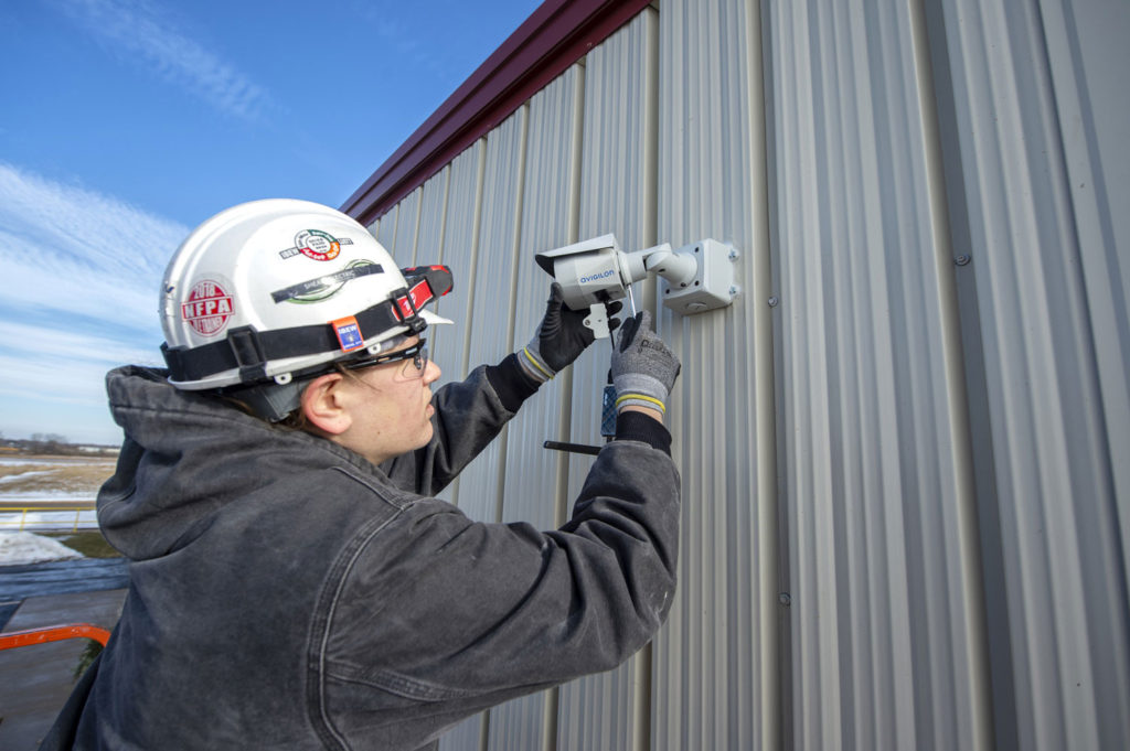 CCTV camera installation by an electrical contractor