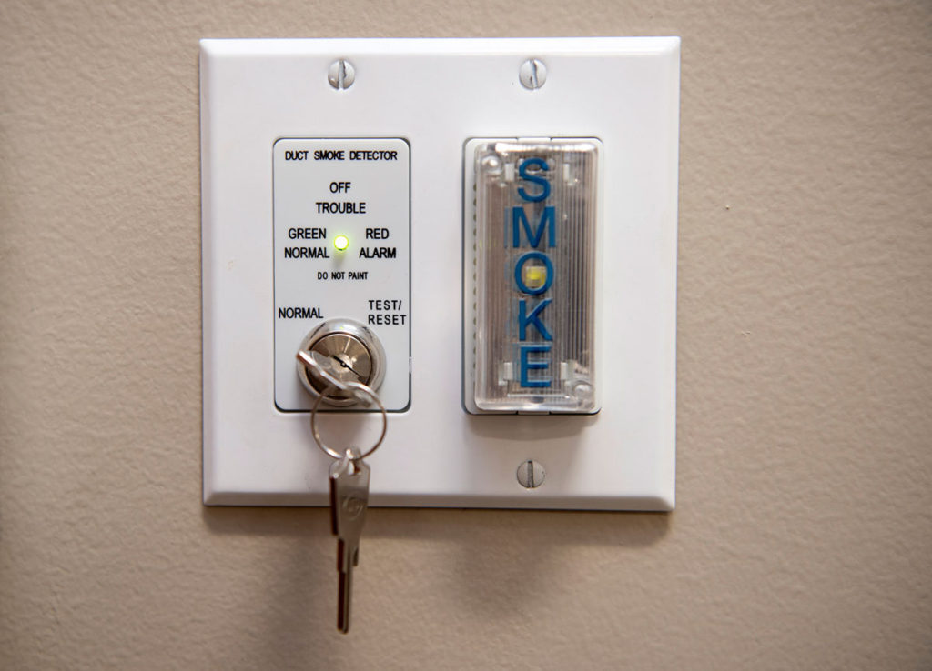 Key panel for commercial fire alarm system