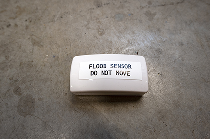 Flood sensor for an alarm system