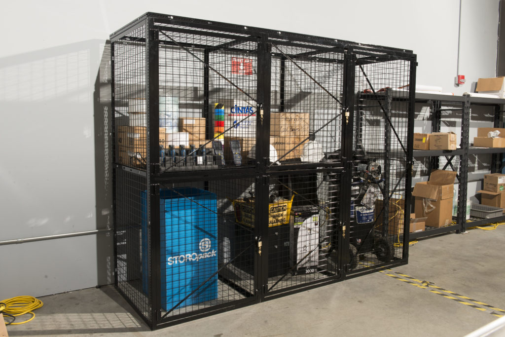 Wire security cages for secure storage